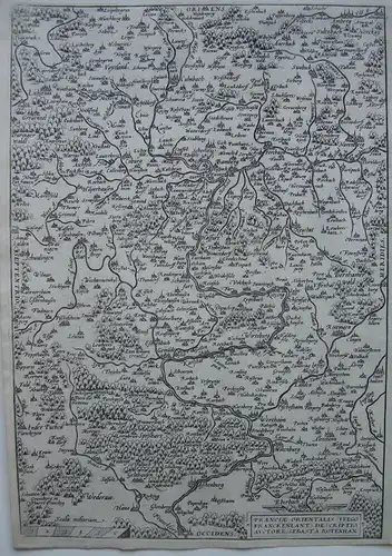 Östl. Franken Bistum Osnabrück Mascop Kupferstichkarte Ortelius 1573