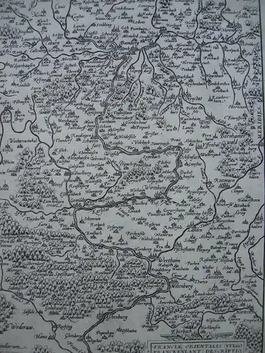 Östl. Franken Bistum Osnabrück Mascop Kupferstichkarte Ortelius 1573