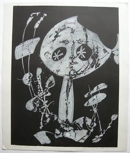 Heinrich Wilthelm (1913-1969) Luna Orig Serigrafie 1962 signiert