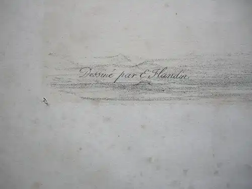 Conquista San Juan de Ulúa Veracruz Mexico Orig Lithografia 1840 Eugene Flandin