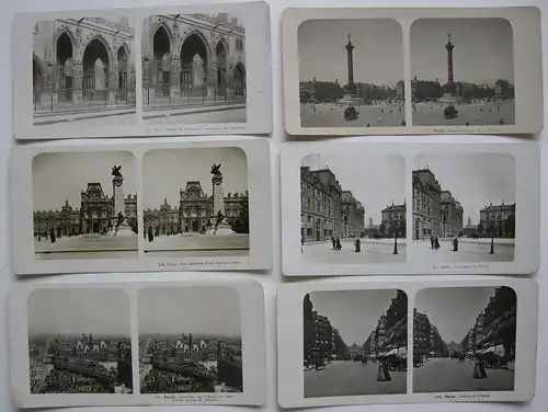 16 Stereofotos Neue Photographische Gesellschaft Berlin 1905 Paris Warschau