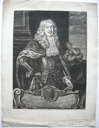 Ferdinand Albrecht I. (1636-1687) Herzog Braunschweig Lüneb Schabkunstblatt 1679