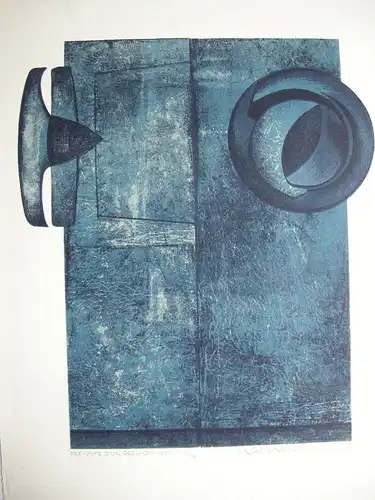 Eugene M. Kalinowski (1929) Ex-Voto d'un Cosmonaute Orig. Lithografie 1968