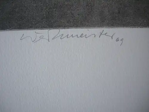 Wolfgang Werkmeister (1941) Am Kanal von Aveiro Orig. Aquatinta Radierung 1969