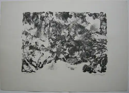 Wolff Buchholz (1935) Abstraktion Orig Lithografie 1963 signiert Probedruck