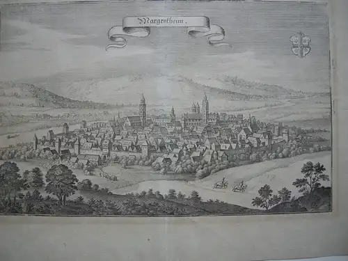 Bad Mergentheim Gesamtansicht Orig Kupferstich Merian 1650 Main-Tauber-Kreis