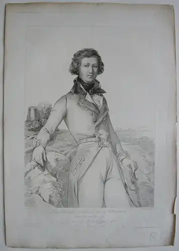 Portrait Louis Philippe (1773-1850) König von Frankreich Orig Lithografie 1840