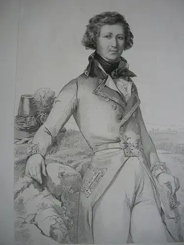 Portrait Louis Philippe (1773-1850) König von Frankreich Orig Lithografie 1840