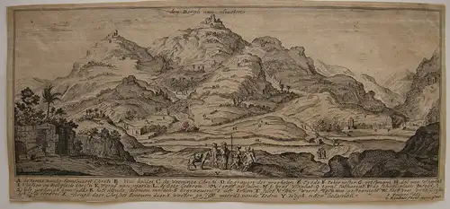 Jerusalem Ölberg Himmelfahrtskirche Biblische Ereignisse Orig Kupferstich 1680