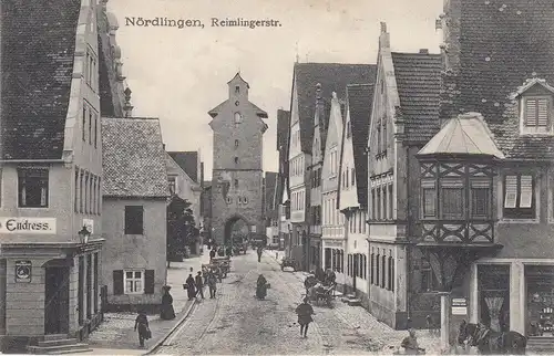 AK Nördlingen Reimlingerstraße Donau-Ries Schwaben gel 1912
