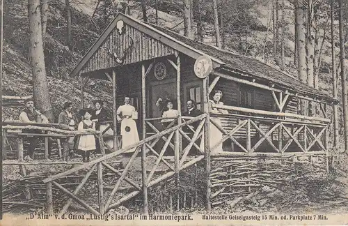AK München Geiselgasteig Lustig's Isartal Harmoniepark gel 1911