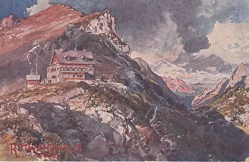 AK Rotwandhaus Schliersee Stempel Posthilfstelle Compton Oberbayern gel 1911