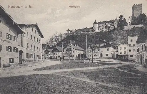 AK Neubeuern Inn Marktplatz Rosenheim Oberbayern ungel 1910
