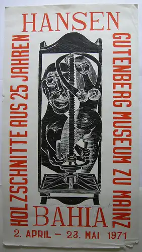 Karl-H. Hansen-Bahia (1915-1978) Plakat Holzschnitte aus 25 Jahre Plakat 1971
