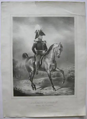 Friedrich Wilhelm IV König von Preussen (1795-1861) Orig. Lithografie Meyerheim