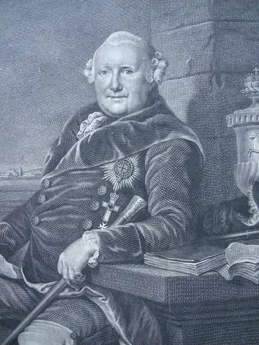 Ferdinand v Braunschweig (1735-1805)  Herzog Preuß General Orig Radierung 1800