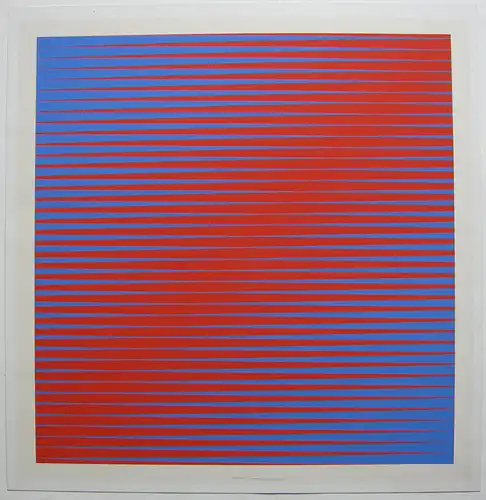 Getulio Alviani (1939-2018) Design III a Orig Serigrafie signiert 1971 op-Art