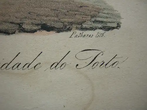 João Palhares  (1810-1890)  Mulher vendendo carvao Porto Orig Lithografie 1850