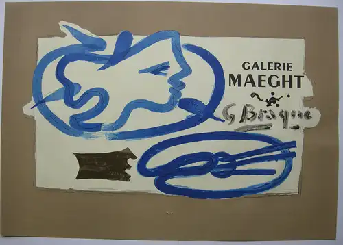 Georges Braque (1882-1963) Le Peintre a la palette Plakat Orig Lithografie 1959