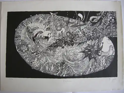 Guido Zingerl (1933) Vietnam Orig Lithografie 1971 signiert