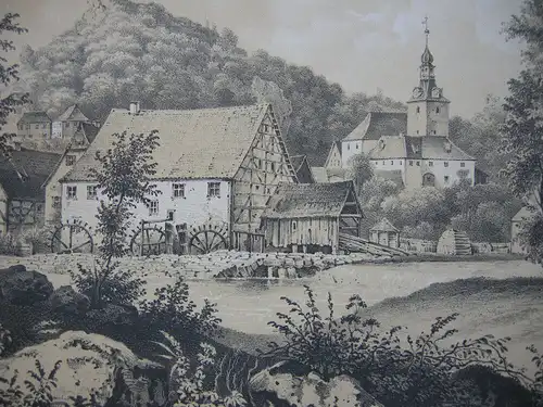 Muggendorf Wiesenttal Forchheim Oberfranken Orig Lithografie Rothbarth 1840