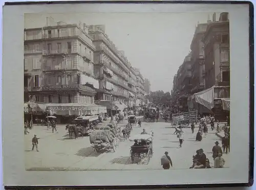 Marseille Rue de Noailles France View Foto Albumin 1880 Orig. Photographie