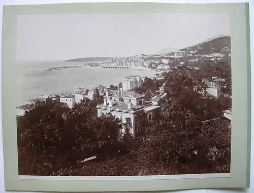 Menton France General View Foto Albumin 1880 Orig. Photographie