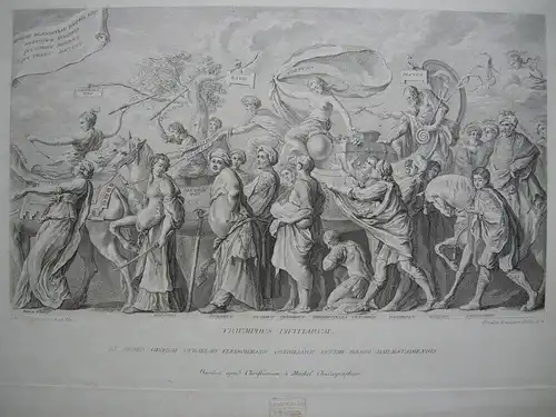 Christian von Mechel (1737-1817) Triumph des Reichtums Orig. Radierung 1780