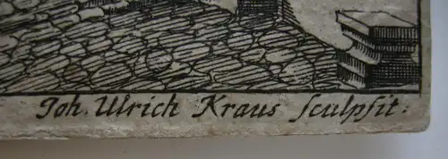 Joh. Ulrich Kraus (1655-1719) Nürnberg Dillinghof Orig Kupferstich 1682