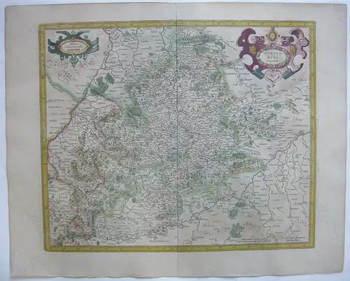 Baden Württemberg altkolor Orig Kupferstichkarte Mercator Hondius 1627
