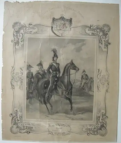 Oskar Kronprinz von Schweden König (1799-1859) Orig Lithografie 1845 H. Kohler