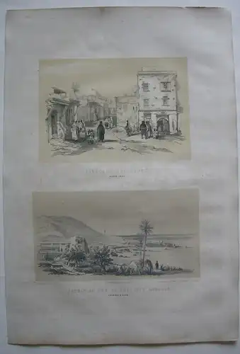 Algerien Algerie Alger Jardin du Dey Fort Anglais Lithografie Bayot 1840 Afrika