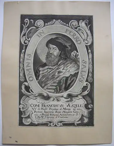 Portrait Ferenc Wesselenyi (1605-1667) Ungarischer Pfalzgraf Türkenkrieg 1700