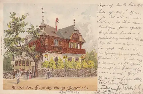 Ak Schweizerhaus Degerloch Stuttgart Baden Württemberg Litho 1900