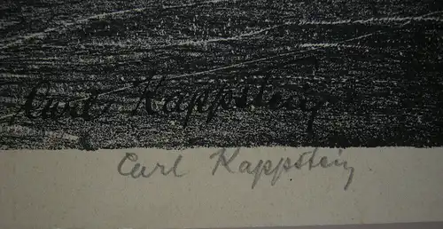 Carl Fr. Kappstein (1869-1933) Liebesdienst Orig Lithografie signiert 1920