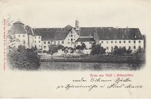 Ak Wald Hohenzollern Meßkirch Pfullendorf Sigmaringen gel 1911 Baden Württemberg