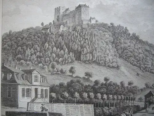 Waldenburg Schweiz Basel-Landschaft Ansicht Orig Kupferstich 1780 Liestal