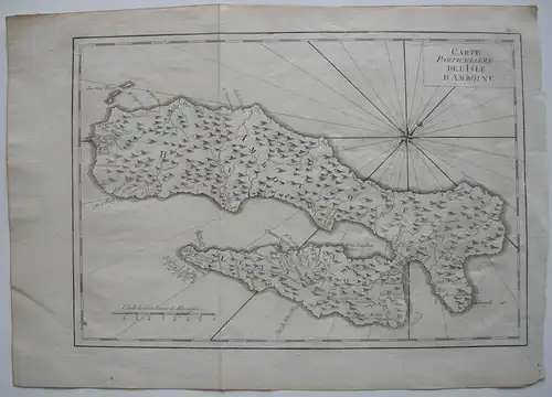 Insel Ambon Molukken Malaku Indonesien Orig Kupferstichkarte Bellin 1750