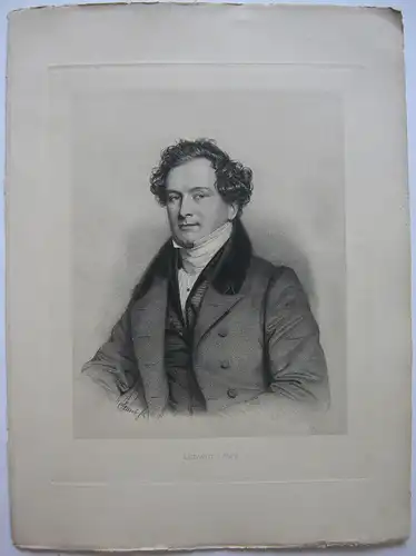 Andreas Staub (1806-1839) Portrait Ludwig Löwe Schauspieler Orig Lithografie