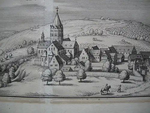 Sponheim Kloster Bad Kreuznach Gesamtansicht Orig Kupferstich Merian 1650
