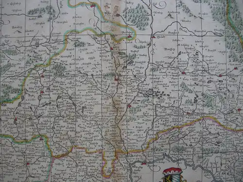Oberpfalz Bayern altkolor Orig Kupferstichkarte Mercator Janssonius 1627