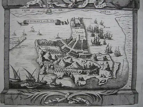 Insel Hormus Iran Persischer Golf Orig Kupferstich Bellin 1746 Orient