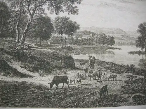 Johann Leonard Raab (1825-1899) sommerliche Landschaft nach Wynants 1860