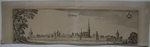 Kirchberg Hunsrück Gesamtansicht Orig Kupferstich Merian 1650