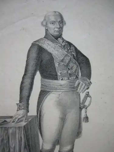Karl Friedrich von Baden (1728-1811) Markgraf Baden Kurfürst Orig Lithogr 1830