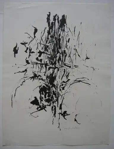 Wolff Buchholz (1935) Abstrakte Komposition Orig Lithografie 1963 signiert