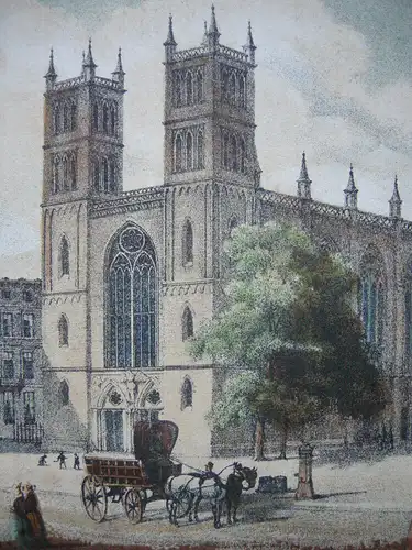 Werdersche Kirche in Berlin Orig Lithografie Lütke 1860