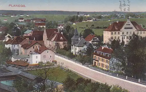 AK Planegg Ortspartie München gel 1915 Feldpost