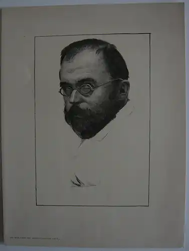 Karl Mediz (1868-1945) Portrait Robert Diez Orig Lithografie 1910