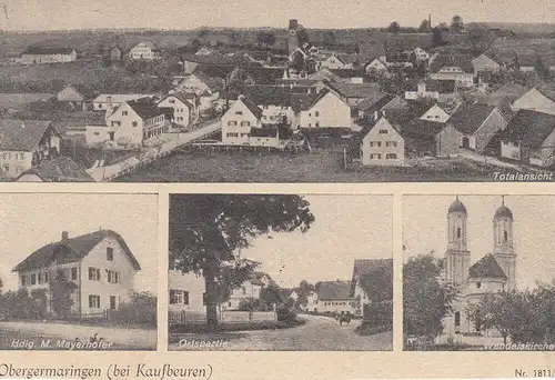 AK Obergermaringen bei Kaufbeuren Ansicht Handlung Myerhofer Kirche ungel 1940
